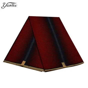 

YANTEX Ankara African Prints Fabric Wax Nigeria Batik Polyester Veritable Wax African Ankara Fabrics Tissu Africain 6 Yards/Pcs