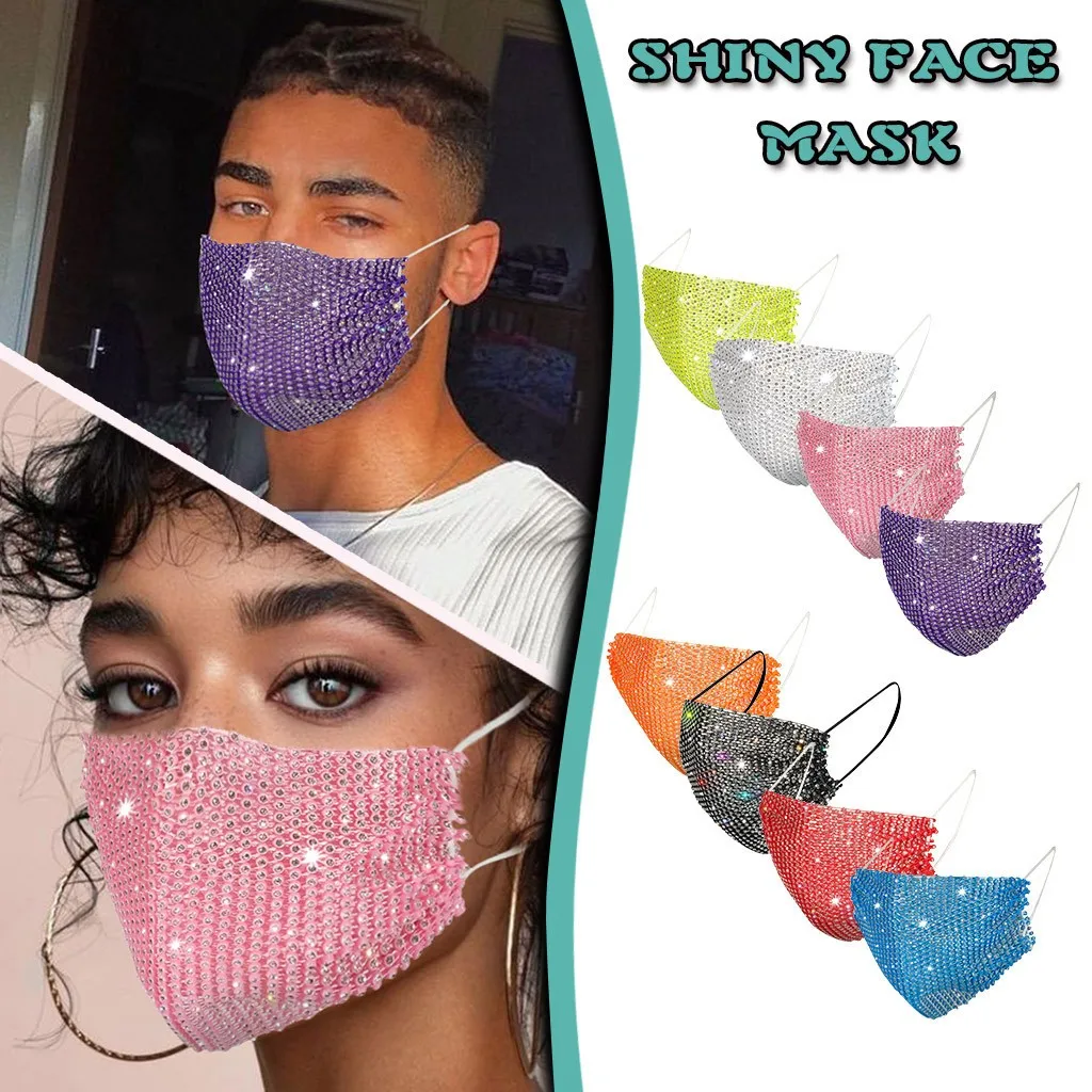 

Sequin Adult Anti-dust Reusable Mouth Face Masks Cover Face Wear Breathable Mouth Cover Protective Face Mask Face Shield Fashion