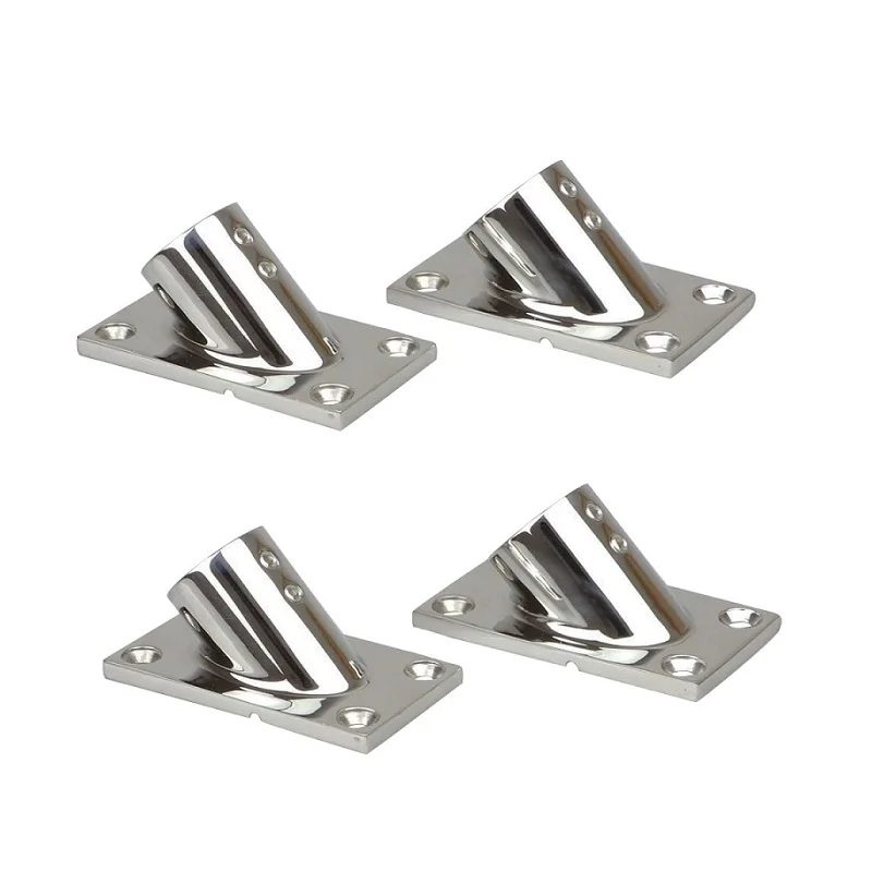 

316 нержавеющая сталь 45 градусов квадратная железнодорожная база 22 мм 25 мм Морская Лодка труба станчьон пост соединители оборудования