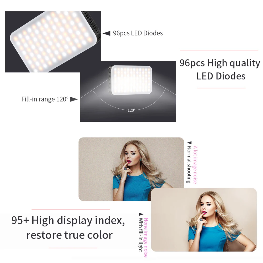 ORDRO Dimmable 2700-6500K мини светодиодный видео студия делать селфи свет фотографии освещение лампа USB для Canon Nikon sony DSLR камеры