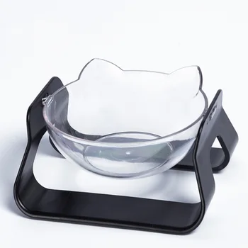 

Non Spill Easy Clean PC Tableware Portable Food Container Home Pet Feeder Water Dish Durable Cat Bowl 15 Degree Adjustable