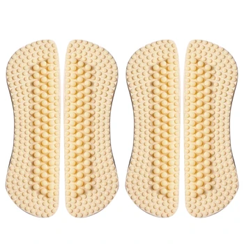 

2 Pairs Self Adhisive Foot Protection Soft Shoe Non Slip Silicone Massage Insole Heel Grips Fashion Insert Pad Anti Blisters