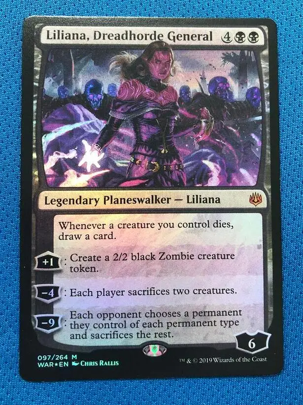 Liliana, dreadhorde general WotS foil magician ProxyKing 8,0 VIP прокси-карты для сбора каждой карты mg