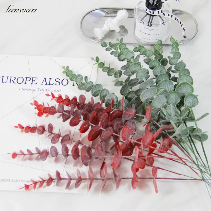 

1 pc Simulation Eucalipto Single Artificial Eucalyptus Leaf Artificial Plants for Wedding Shooting Prop Home Decorations
