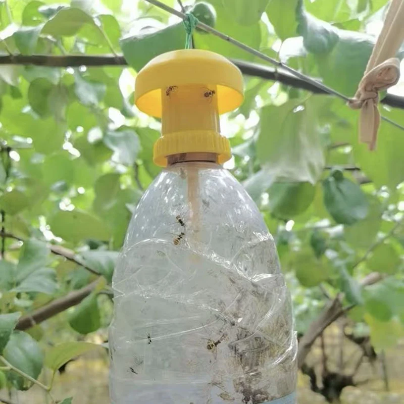 Trampa de moscas de plástico para el hogar, trampa de Drosophila amarilla para Control de plagas de insectos, para granja y huerto