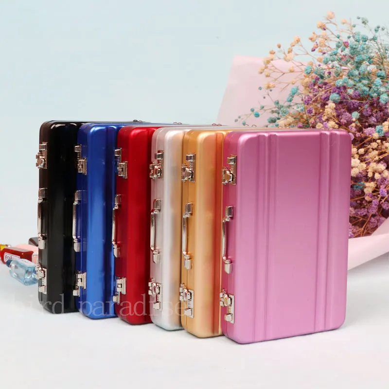 Mini Suitcase Password Cash Money Box Dolls Furniture Model Pretend Play Game Toys For Dollhouse Aceessories Kids Gift 6