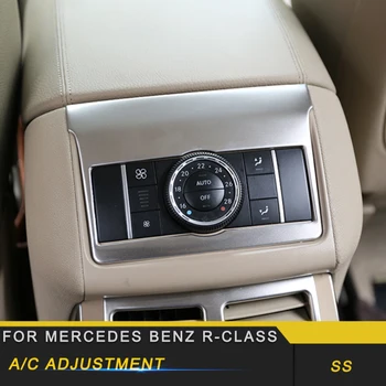 

For Mercedes Benz R-Class 2014-2017 Car Rear Seat A/C Adjust Switch Panel Cover Frame Sticker Trim Interior Accessories