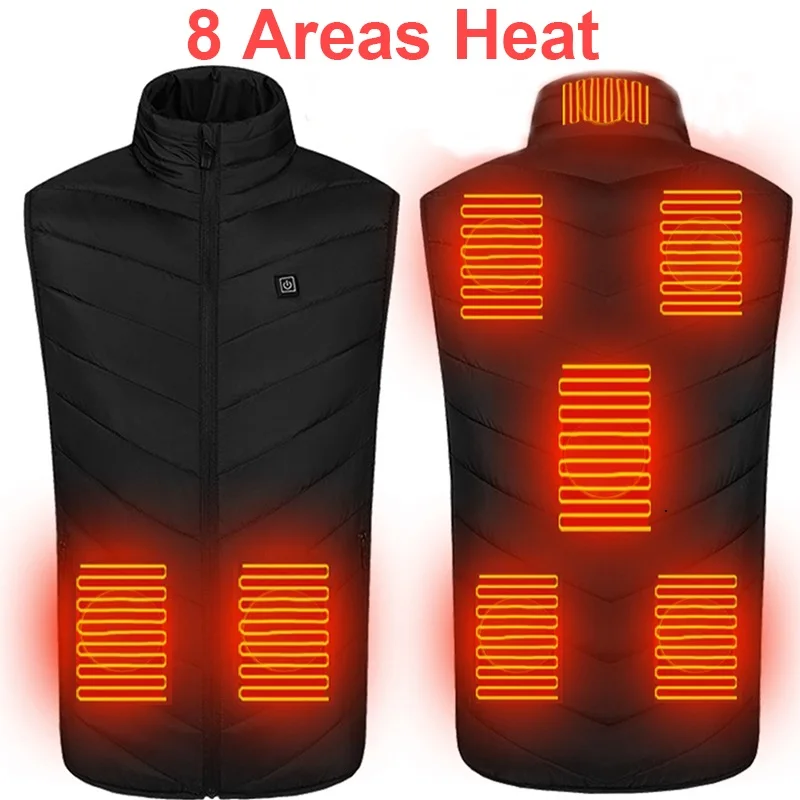 

Heated Vest Jacket USB Men Winter Electrical Heated Sleevless Jacket Outdoor Fishing Hunting Waistcoat Hiking Vest