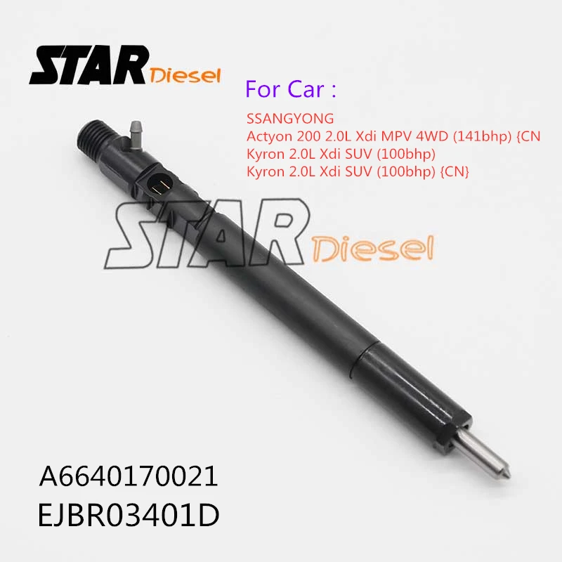 Inyector común para SSANGYONG Actyon Kyron EJBR03401D A6640170021, piezas de repuesto para motor de coche EJB EJBR0 3401D|Inyector de combustible| - AliExpress