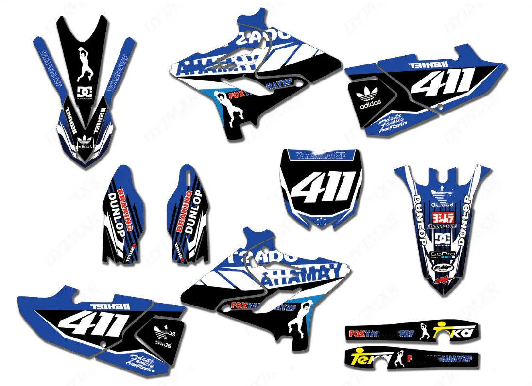 3m наклейки YZ125/250 15-19 мотоциклетная команда графика наклейки для YAMAHA YZ125 YZ250 125YZ 250YZ