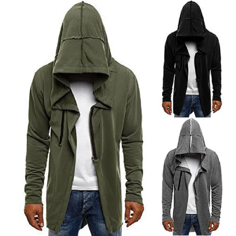 

Autumn and Winter New Dark Cloak Clothing Assassin's Creed Hoodie Men's Zipper Plus Size Sweatshirt Harajuku Clothing Men