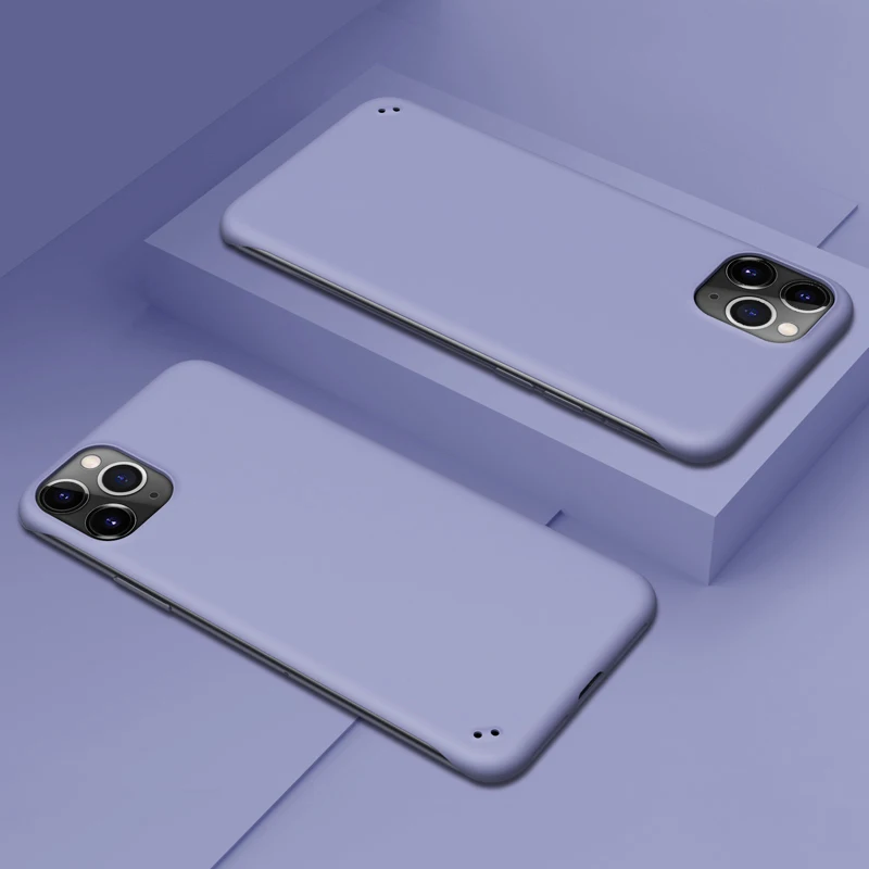 Funda de plástico rígido sin marco para iPhone 15, 14, 13, 12, Mini, 11 Pro, XS, Max, XR, X, 8, 7 Plus, SE 2022, 2020, color caramelo_voghion.com