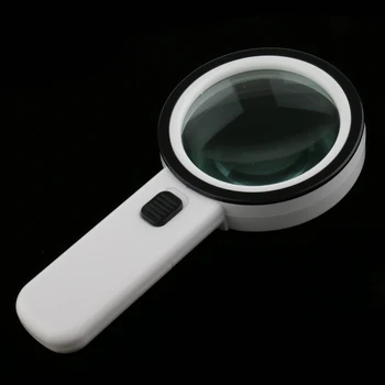 

Lighted Handheld Magnifier 10X Magnifying Reading Glass Lens Jewelry Loupes