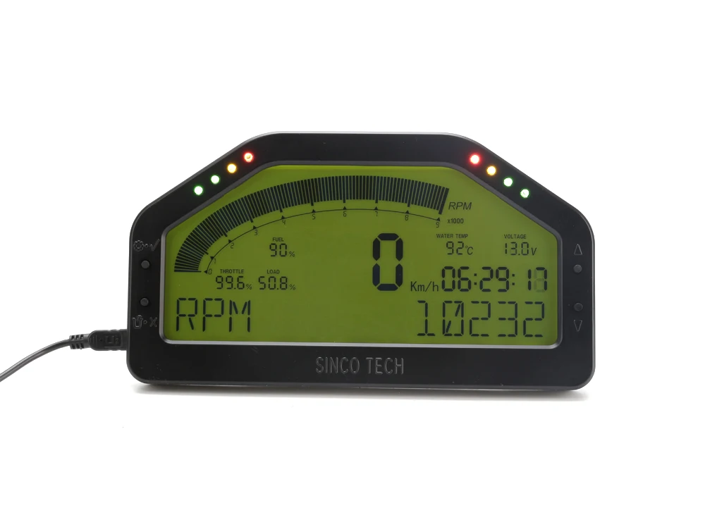 

DO903 Universal Car Dash Race Display OBD2 Dashboard Digital Gauge Kit LCD Screen Multi-function Gauge Sensor Kit