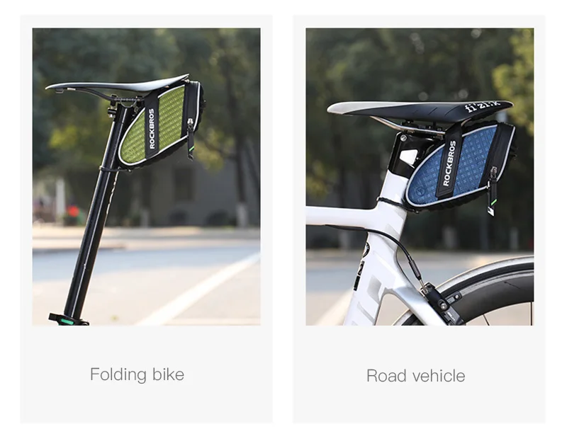 ROCKBROS велосипедное седло сумка 3D оболочка непромокаемая Светоотражающая Противоударная велосипедная труба задний хвост Подседельный штырь сумка Аксессуары для велосипеда