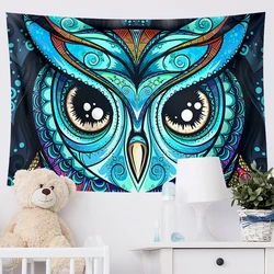 Mandala Wall Tapestry Fabrics Owl Macrame Wall Hanging Aesthetic Witchcraft Carpet Wall Cloth Beach Blanket Boho/Room Decor