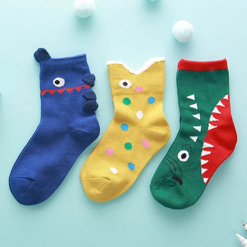 3 Pair Lot Kids Soft Cotton Socks Boy Girl Baby Cute Cartoon Warm Stripe Fashion Sport For Spring Summer Autumn Winter Children Socks Aliexpress