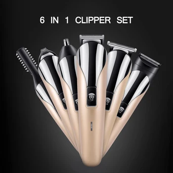 

Rechargeable Shaver Hair Trimmer Rechargeable Electric Nose Hair Clipper Professional Beard Razor Haircut Cutting Machine 6 In 1