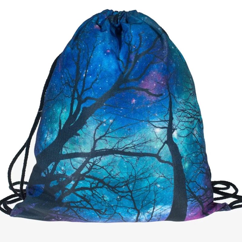 Zohra AliExpress стиль 3D цифровая сумка со стягивающим шнурком и напечатанным текстом хранения покупок Drawstring рюкзак ранец