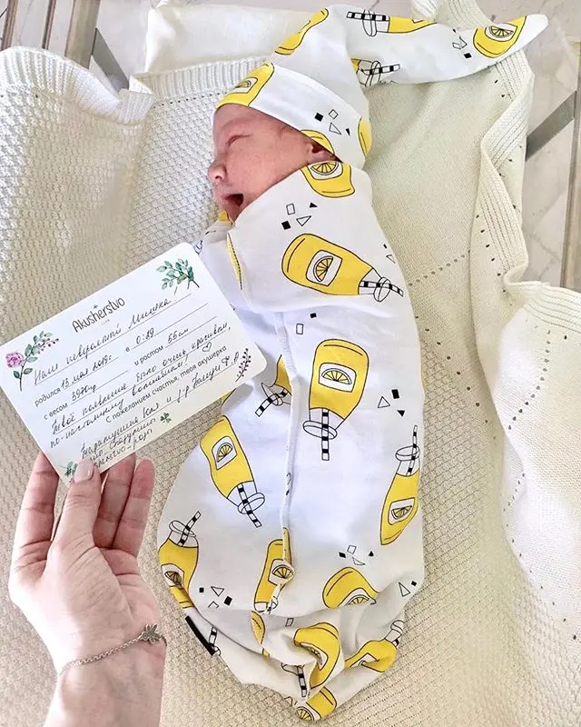 Модное милое хлопковое мягкое Пеленальное Одеяло на молнии для новорожденных мальчиков и девочек спальный мешок с принтом+ шапка на возраст от 0 до 6 месяцев, Осень-зима - Цвет: H