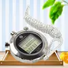 Digital Sport Stopwatch Timer 1/100 Seconds Timing Waterproof  Lanyard Electronic Chronograph Timer Alarm/Calendar for Sports 3
