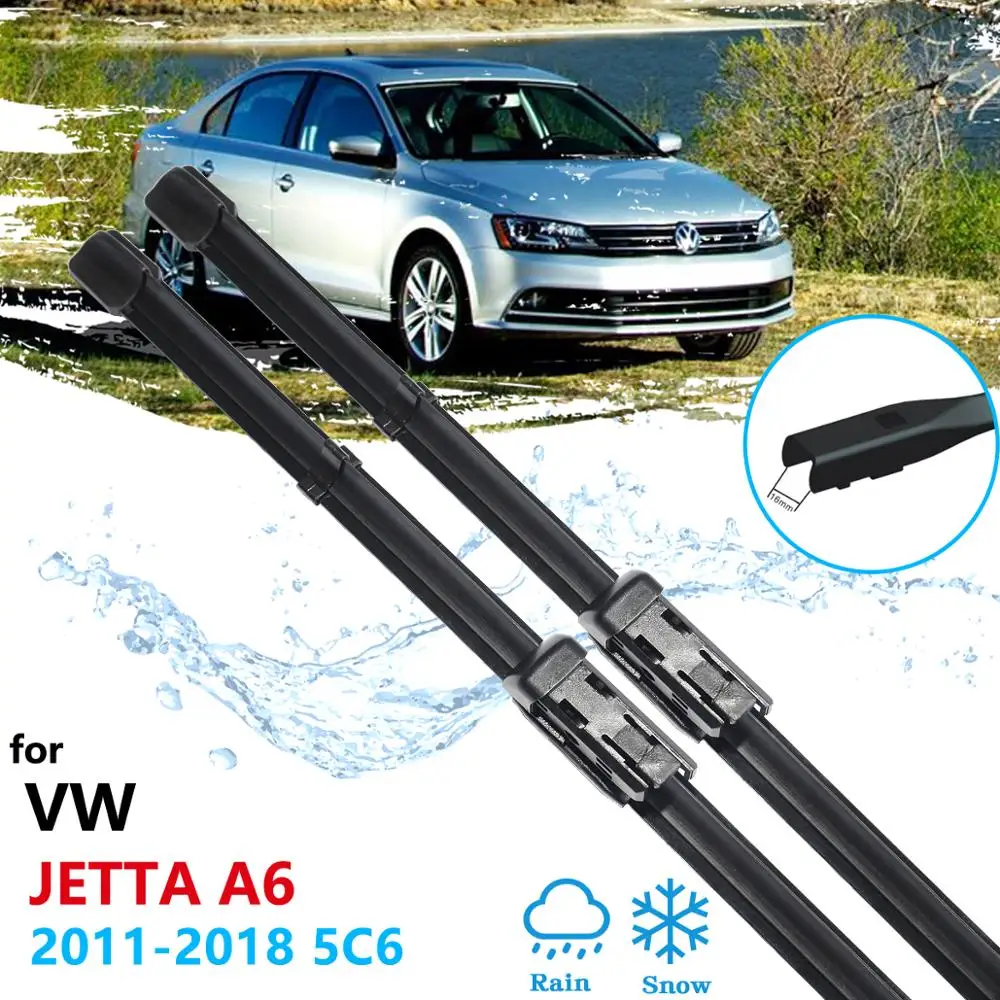 Автомобильные стеклоочистительные полосы для Volkswagen VW Jetta A6 5C6 Mk6 6 2011 ~ 2018 переднего