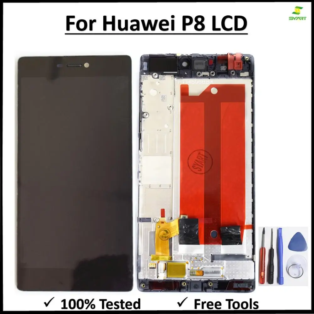 Дигитайзер экрана для Huawei P8 5 2 дюйма ЖК-дисплей с рамкой huawei p8 GRA_L09 GRA_UL00 цифровым
