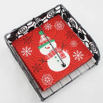 

20pcs/set Creative Santa Claus Deer Beautiful Printing Napkins Xmas Napkins Christmas Tree Napkins For Home Store Party