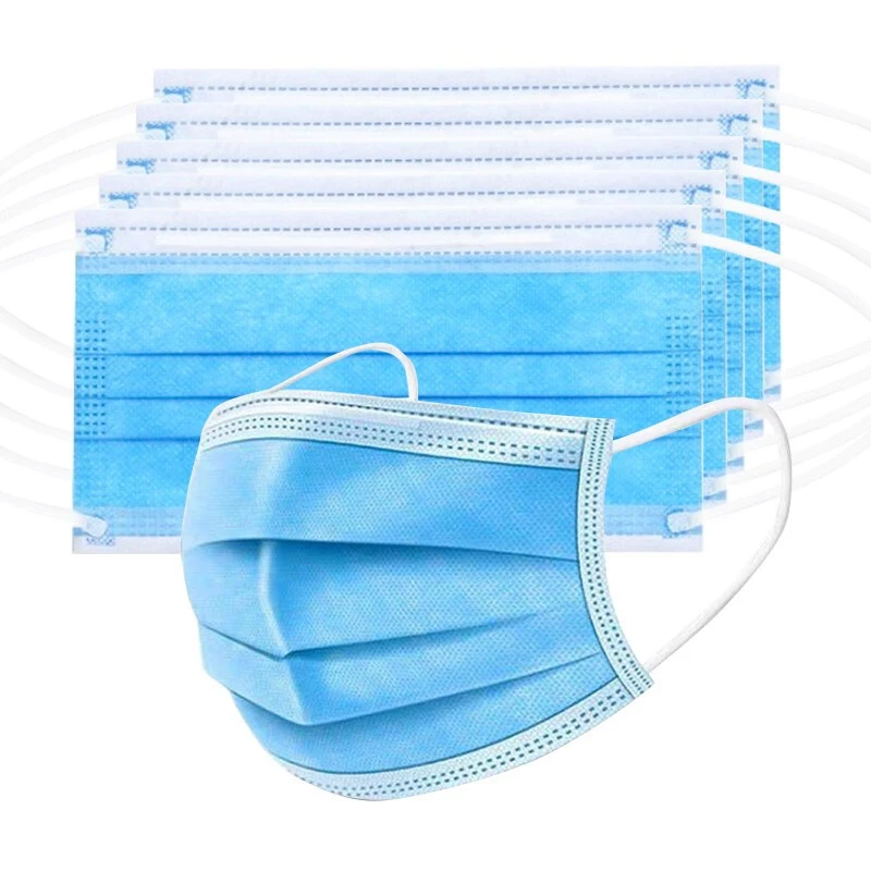 

In stock! 50pcs disposable civilian use masks factory direct supply spot 3 layers ordinary protective masks safe and breathable