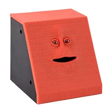 

1PC ABS Smiling Face Bank ATM Safe Box Money Bank Creative Automatic Coin-Roll Safe Box Novelty Banking Toys for Girls