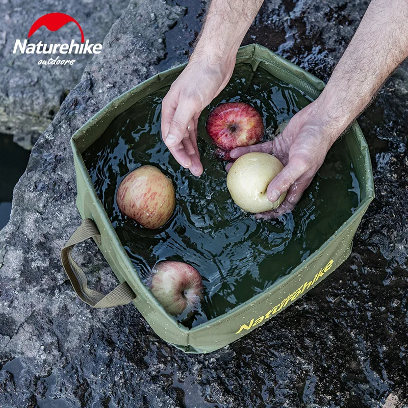 Naturehike 13L Открытый Складной Водонепроницаемый умывальник Складная квадратная раковина Сверхлегкий ведро для воды Умывальник для ванны кемпинга