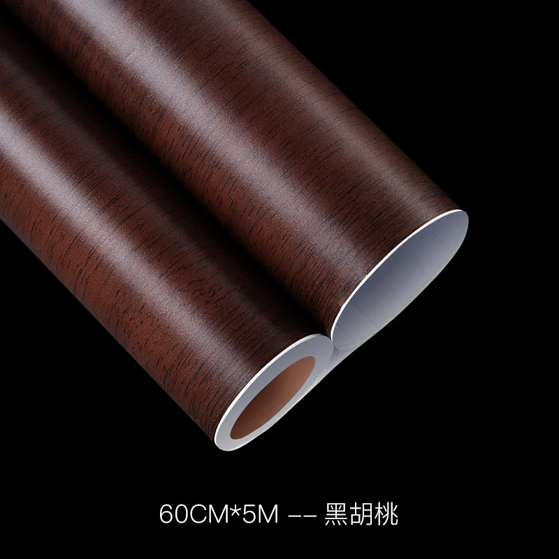 Black walnut 60 см* 5 м мягкая пленка утолщенная Водонепроницаемая самоклеящаяся настенная бумага старая мебель гардероб ремонт деревянная наклейка бумага - Цвет: Black walnut
