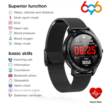 

Bluetooth Smart Watches L9 ECG Heart Rate Blood Pressure Oxygen Calls Reminder Waterproof Watch Men Women For Android IOS Phone