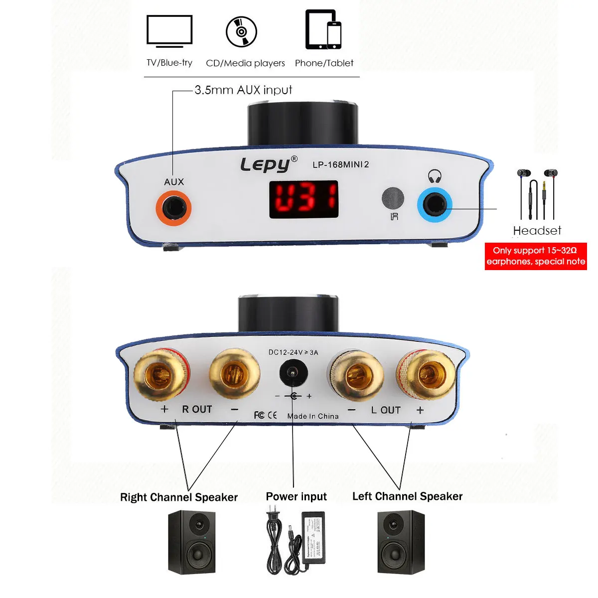 100 Вт+ 100 Вт Мини bluetooth 5,0 цифровой усилитель Hifi стерео домашний аудио усилитель мощности автомобильный усилитель DSP BT мини наушники класса D