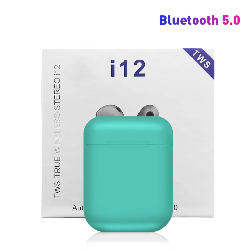 I12 TWS беспроводные Bluetooth наушники V5.0 сенсорное управление мини наушники супер бас гарнитура наушники спортивные портативные