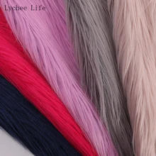 Lychee Life длинный мех кролика искусственный мех ткань мягкий плюш искусственный ткань швейный материал Diy украшение дома