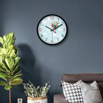 

Silent Round Wall Clock Living Room Bedroom Creative Cartoon Kitchen Clock Metal Kid Room Relol Para Casa Home Decoration Bb50wc