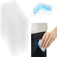 

10pcs Dustproof Mask Folder Container Foldable Face Masks Folder Clip Safe Pollution Disposable Mask Storage Box Organizer