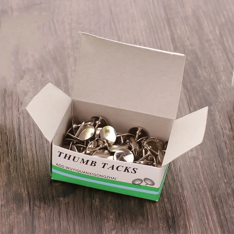 Hot Sale New 2 Box/Pack 130-150 Pcs High Quality Metal Thumb Tack Office Supplies Tools Pushpin Scene Poster Push Pin Pins