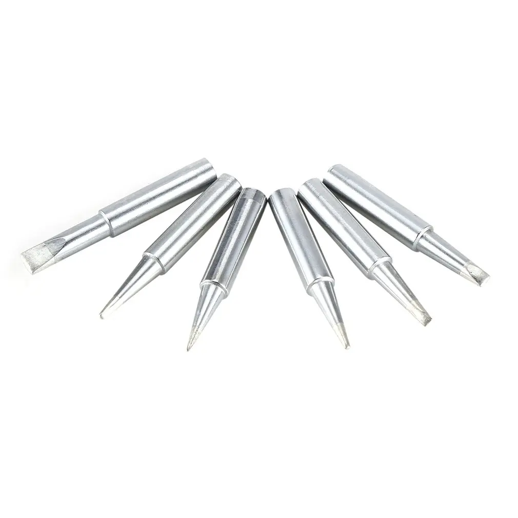 6PCS 900M Solder Soldering Iron Tip Replacement Rework Station Tool Copper Lead-free Welding Head Bits Electric DIY Repair