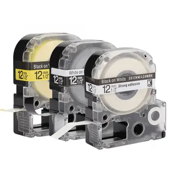 

12mm Label Machine Ribbon High Quality Fit for King Jim for Epson SR230CH 8 Meters Length New