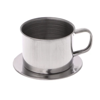 

Vietnamese Coffee Filter Stainless Steel maker Pot Infuse Cup Serving Delicious