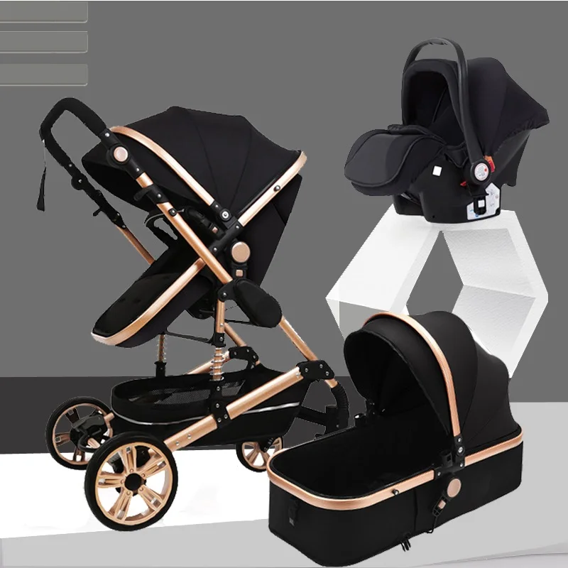 

Baby Stroller 3 in 1 newborn stroller baby car pushchair High Landscape baby pram strollers for 0-36 months baby trolley