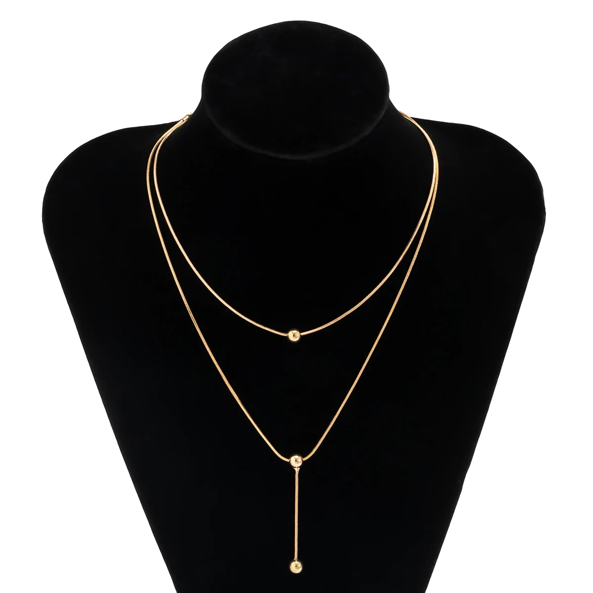 Ingemark Gothic Temperament Snakes Bone Thin Chain Necklace for Women Collar Vintage Ball Pendant Choker Neck Jewelry Accessories_voghion.com