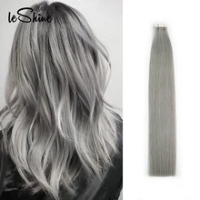 Best Price Leshine Human Hair Extensions Tape In Human Hair Extensions Color Grey Keratin Hair Extension Best Price Leshine Human Hair Extensions Tape In Human Hair Extensions Color Grey Keratin Hair Extension