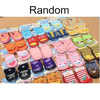

Winter Baby Boy Girl Children Socks Anti Slip Newborn Animal Cartoon Floor Socks Slipper Shoes Soft Leather Soled Indoor Socks