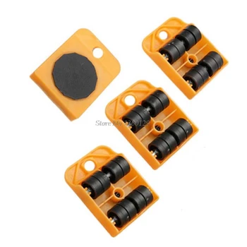 

1/4pcs Furniture Mover Transport Lifter Heavy Stuffs 4 Wheeled Roller Hand Tools Dropship