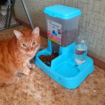 

Automatic Dog Feeder Cat Bowl Double Bowl Automatic Drinking Water Dog Food Dispenser Automatic Pet Supplier