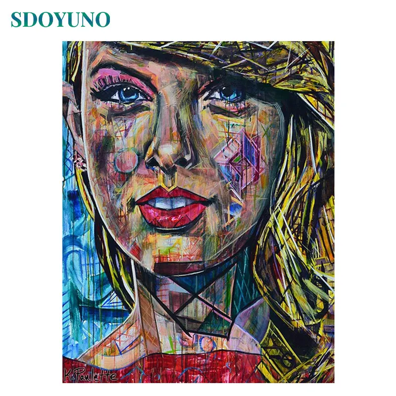 SDOYUNO DIY картина маслом по номерам 60x75 см Рисунок фигурка домашний декор