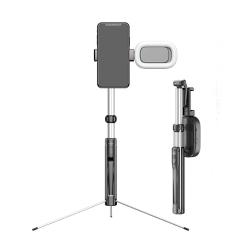 

New Wireless Bluetooth Selfie Stick Mini Tripod with Remote Control For Mobile Phone Portable Monopod With Ring large fill light